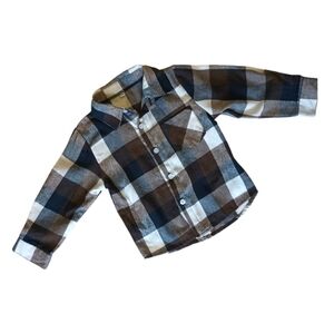 Plaid Button Down Long Sleeve Flannel Shirt